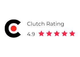 Clutch rating 4.9 out of 5, five stars
