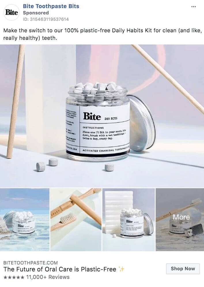 101 eComm Brands Making Facebook Ads You’ll Want to Click 17 Bite