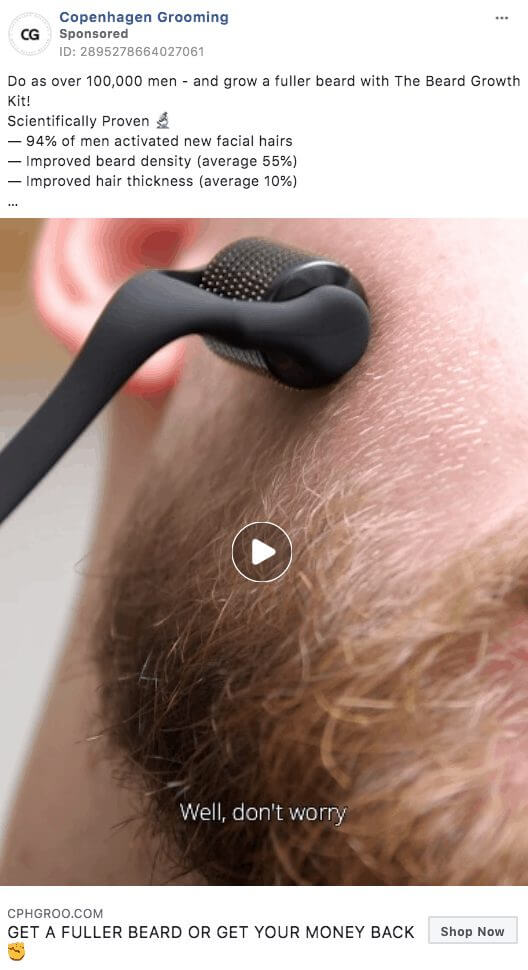 101 eComm Brands Making Facebook Ads You’ll Want to Click 19 Copenhagen Grooming