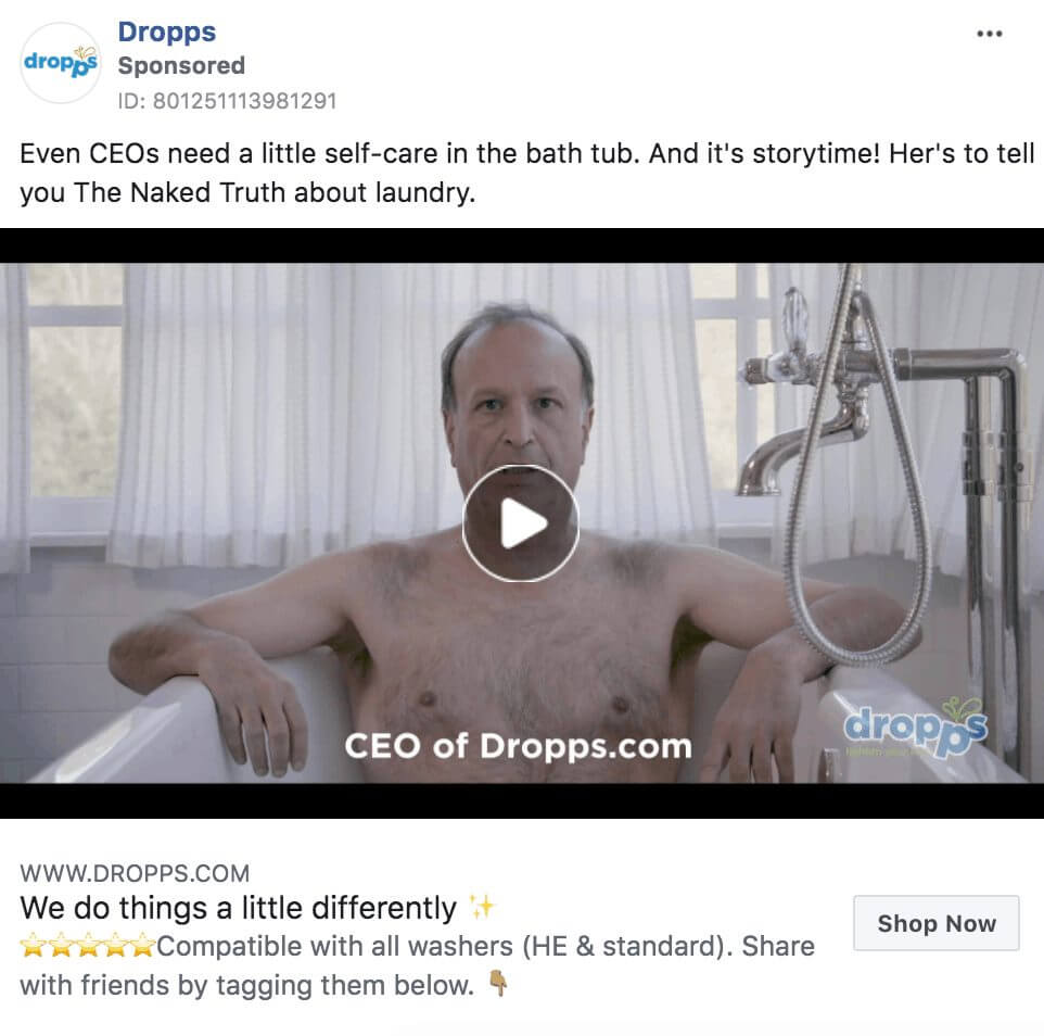 101 eComm Brands Making Facebook Ads You’ll Want to Click 23 Dropps 1