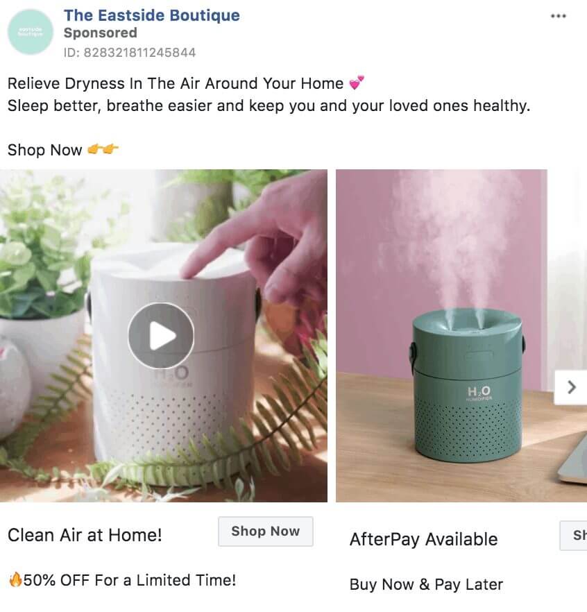 101 eComm Brands Making Facebook Ads You’ll Want to Click 77 Eastside Boutique