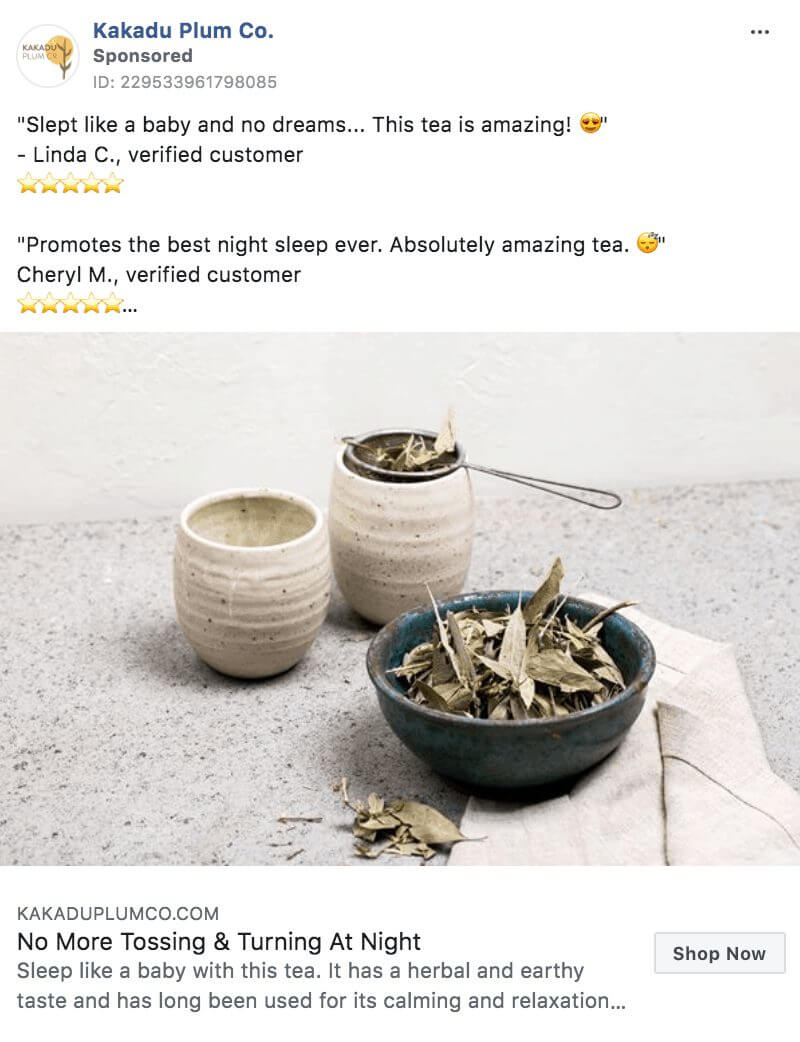 101 eComm Brands Making Facebook Ads You’ll Want to Click 62 Kakadu Plum