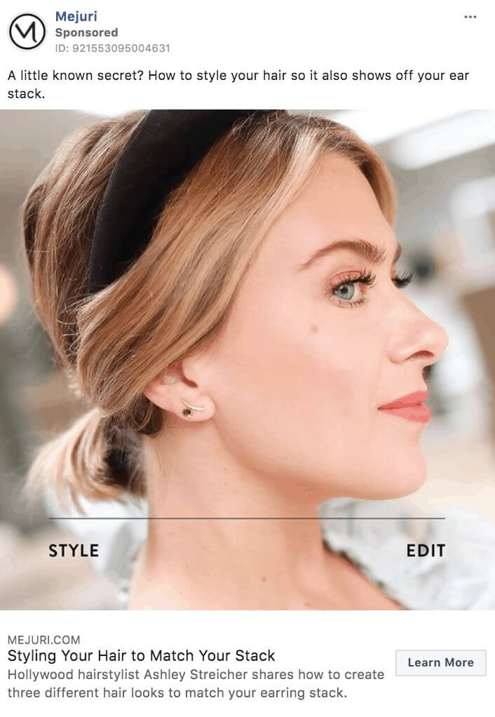 101 eComm Brands Making Facebook Ads You’ll Want to Click 43 Mejuri