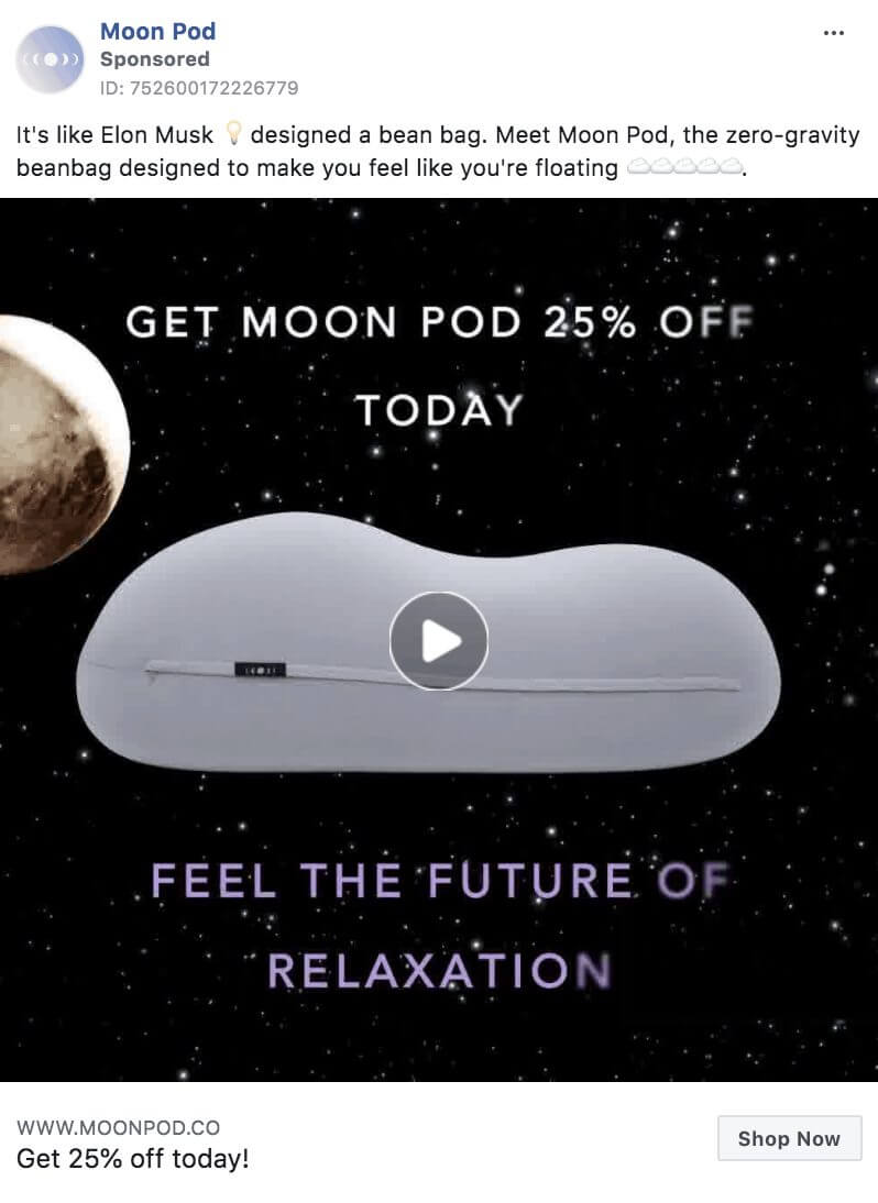 101 eComm Brands Making Facebook Ads You’ll Want to Click 60 Moon Pod
