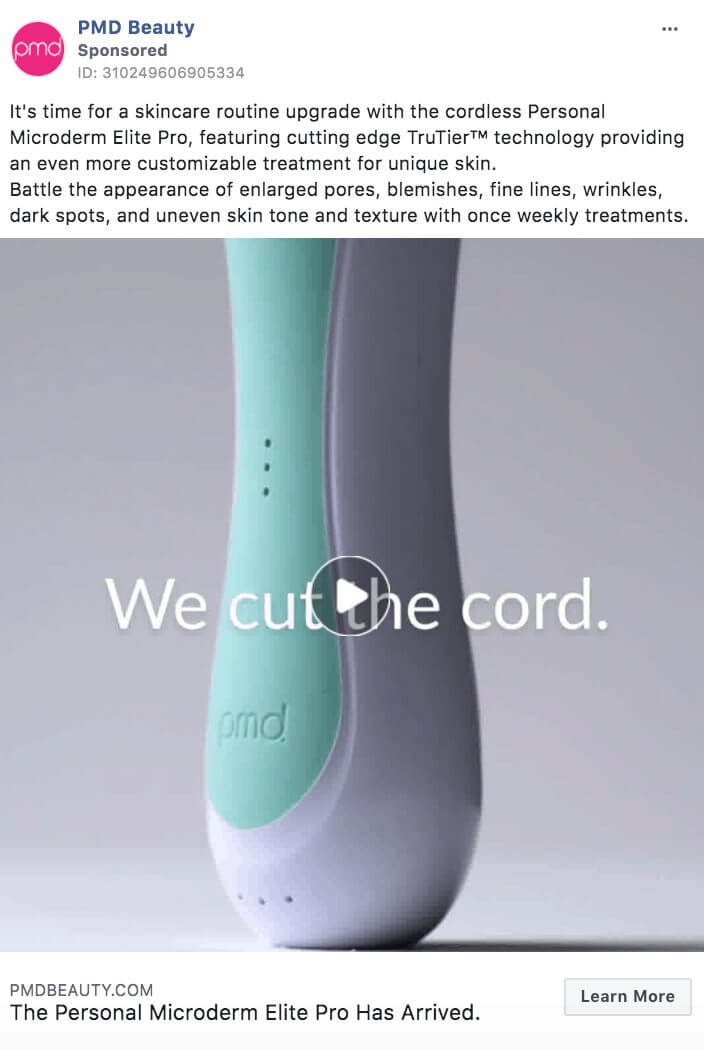 101 eComm Brands Making Facebook Ads You’ll Want to Click 10 PMD Beauty