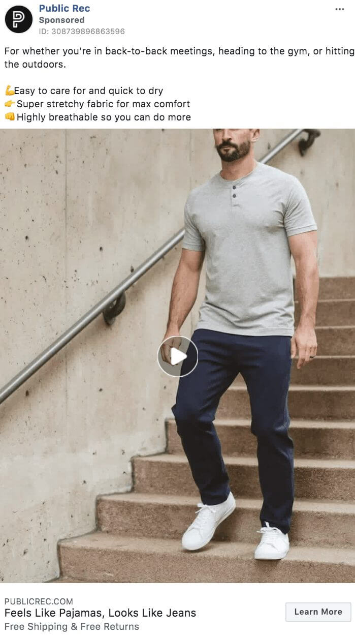 101 eComm Brands Making Facebook Ads You’ll Want to Click 28 Public Rec 1