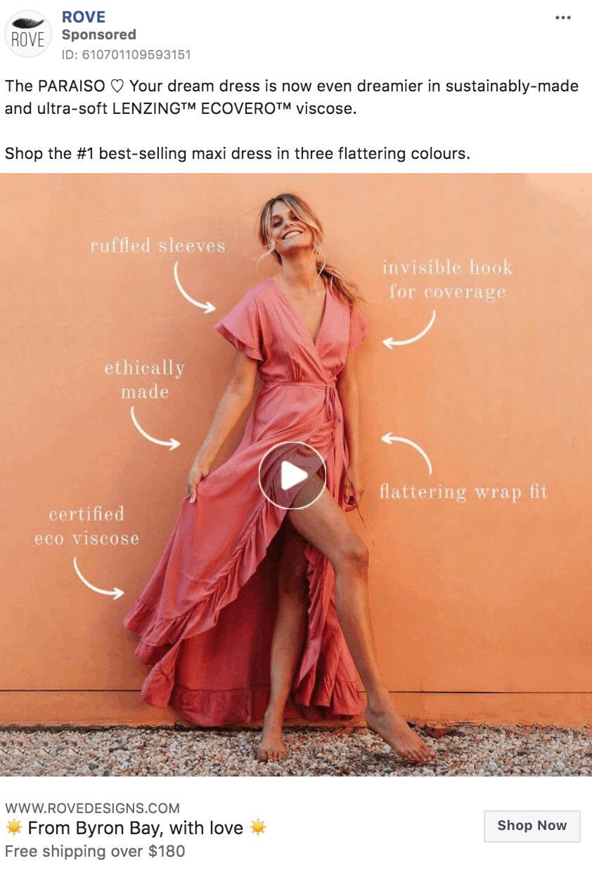 101 eComm Brands Making Facebook Ads You’ll Want to Click 36 ROVE