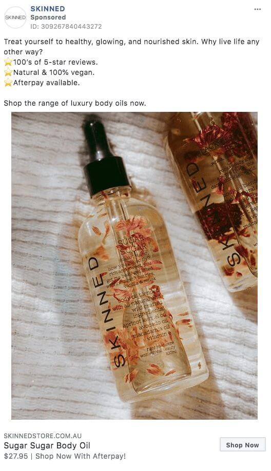 101 eComm Brands Making Facebook Ads You’ll Want to Click 11 SKINNED