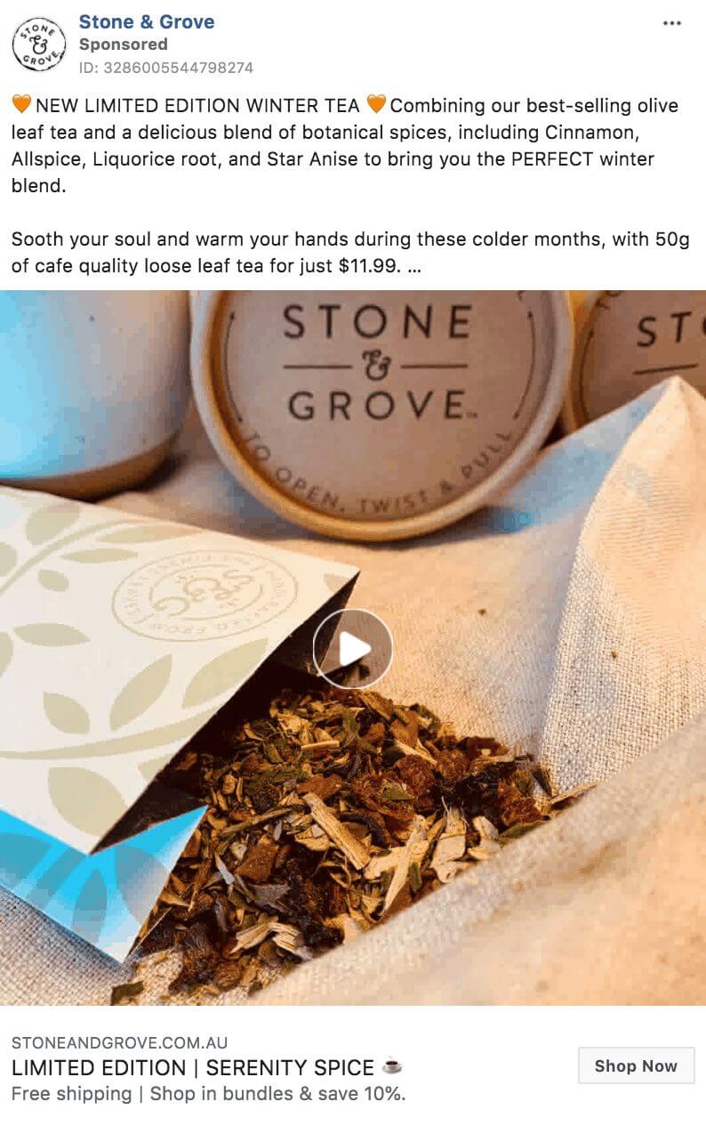101 eComm Brands Making Facebook Ads You’ll Want to Click 76 Stone Grove