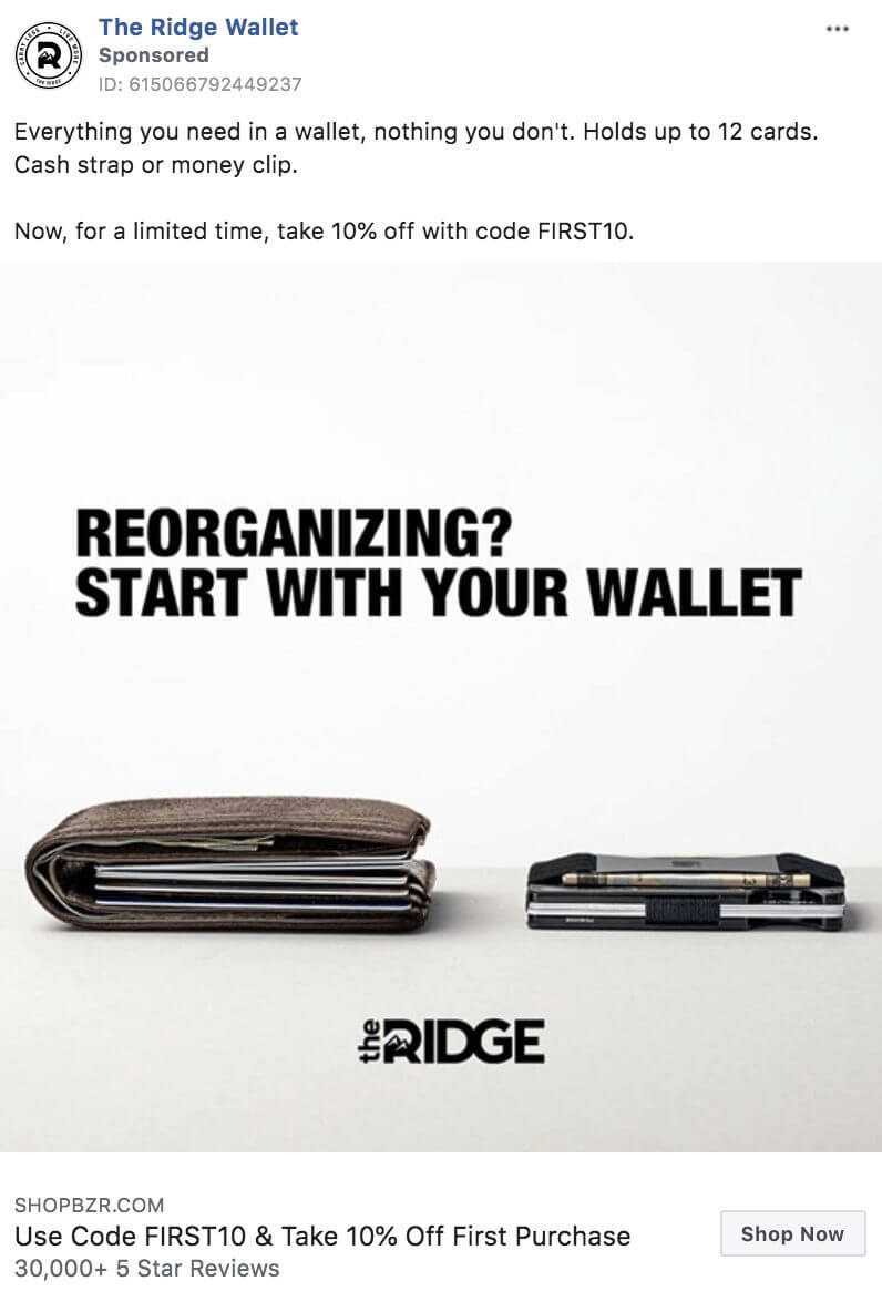 101 eComm Brands Making Facebook Ads You’ll Want to Click 45 The Ridge