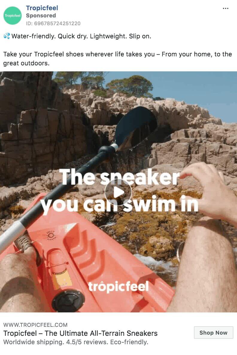 101 eComm Brands Making Facebook Ads You’ll Want to Click 40 Tropicfeel