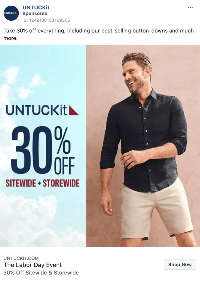 101 eComm Brands Making Facebook Ads You’ll Want to Click 24 UNTUCKit