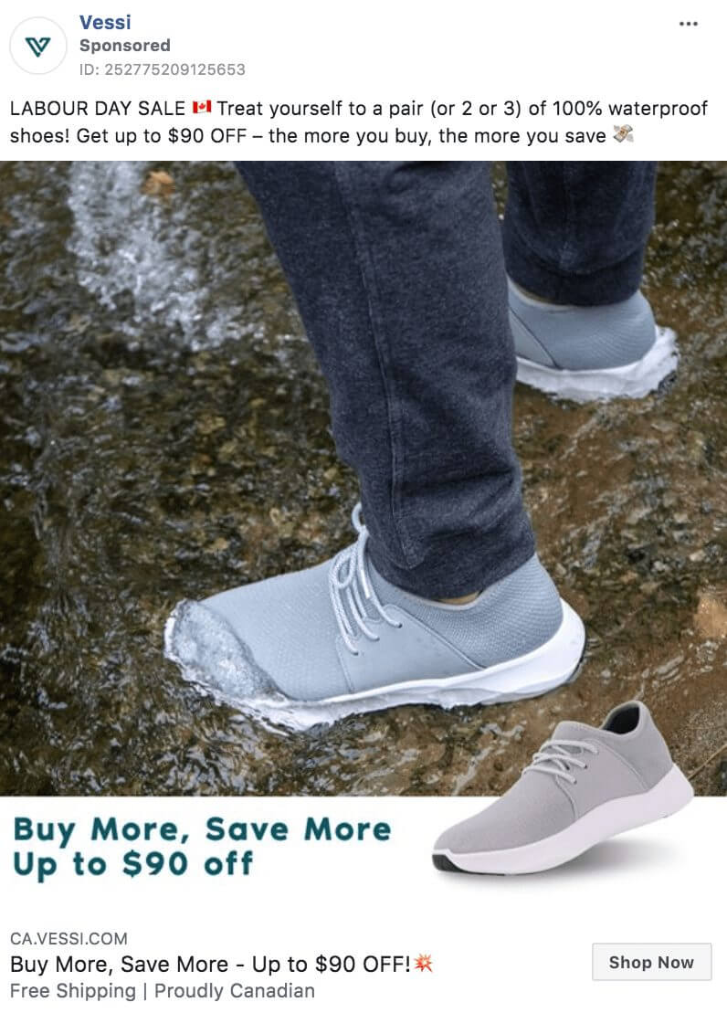 101 eComm Brands Making Facebook Ads You’ll Want to Click 37 Vessi