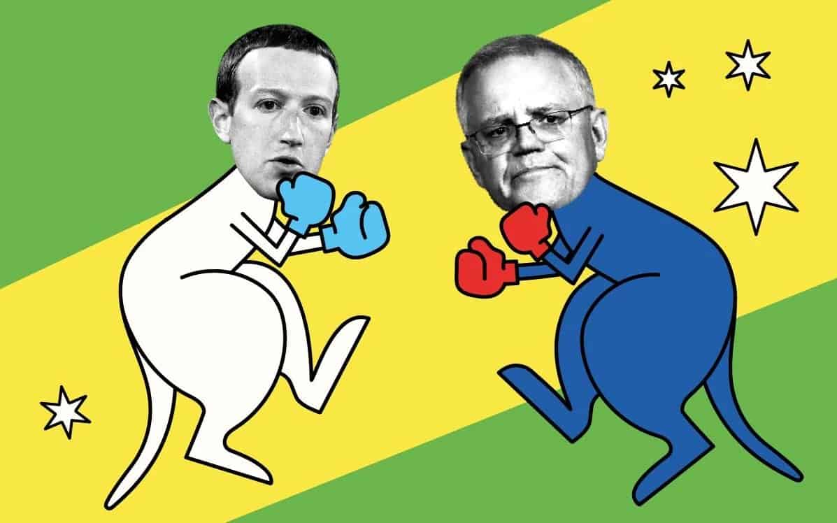 Facebook news ban