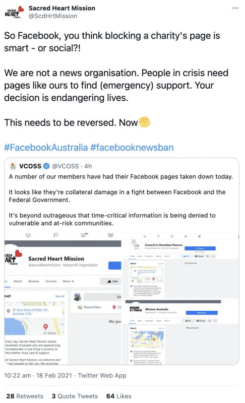 Facebook News Ban: What Happened and Will This Affect My Ads? 5 Screen Shot 2021 02 18 at 3.00.08 pm