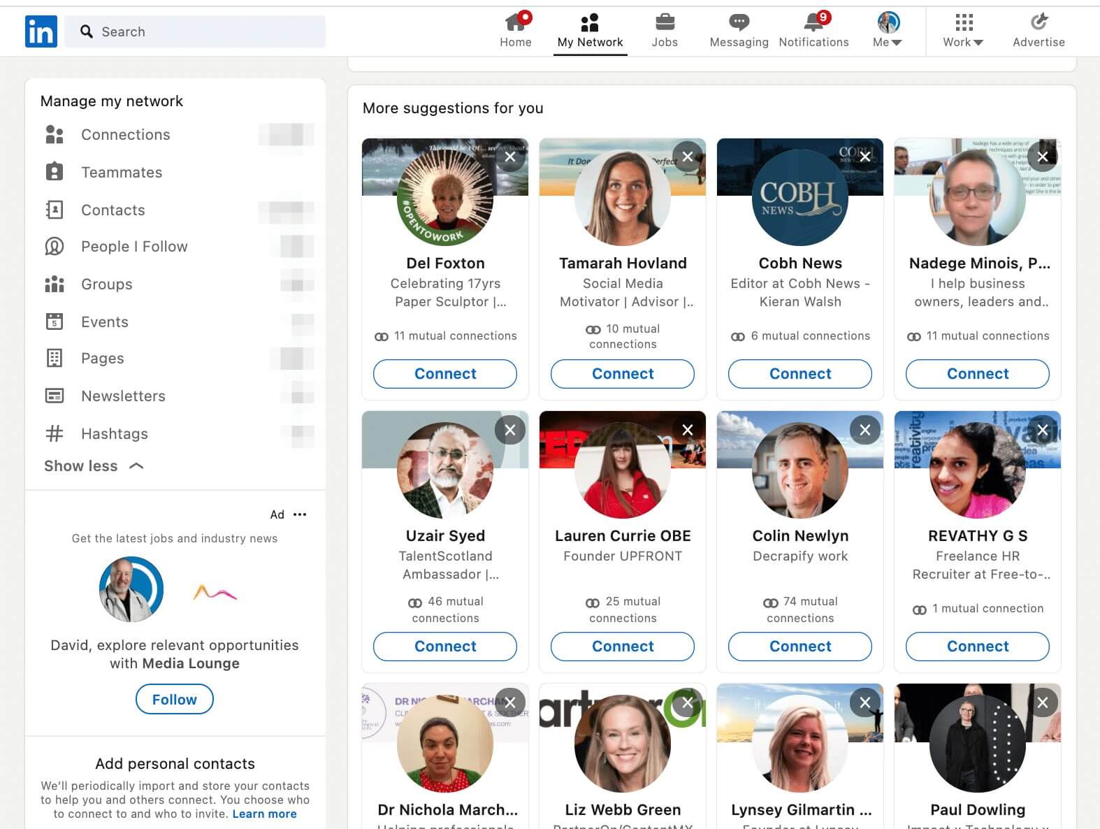 Social Media Marketing Strategy: The Ultimate Guide to Crafting a Social Strategy for Your Brand or Business 22 linkedin manage connections remove screen add quality qualify find search linkedin doctor david petherick